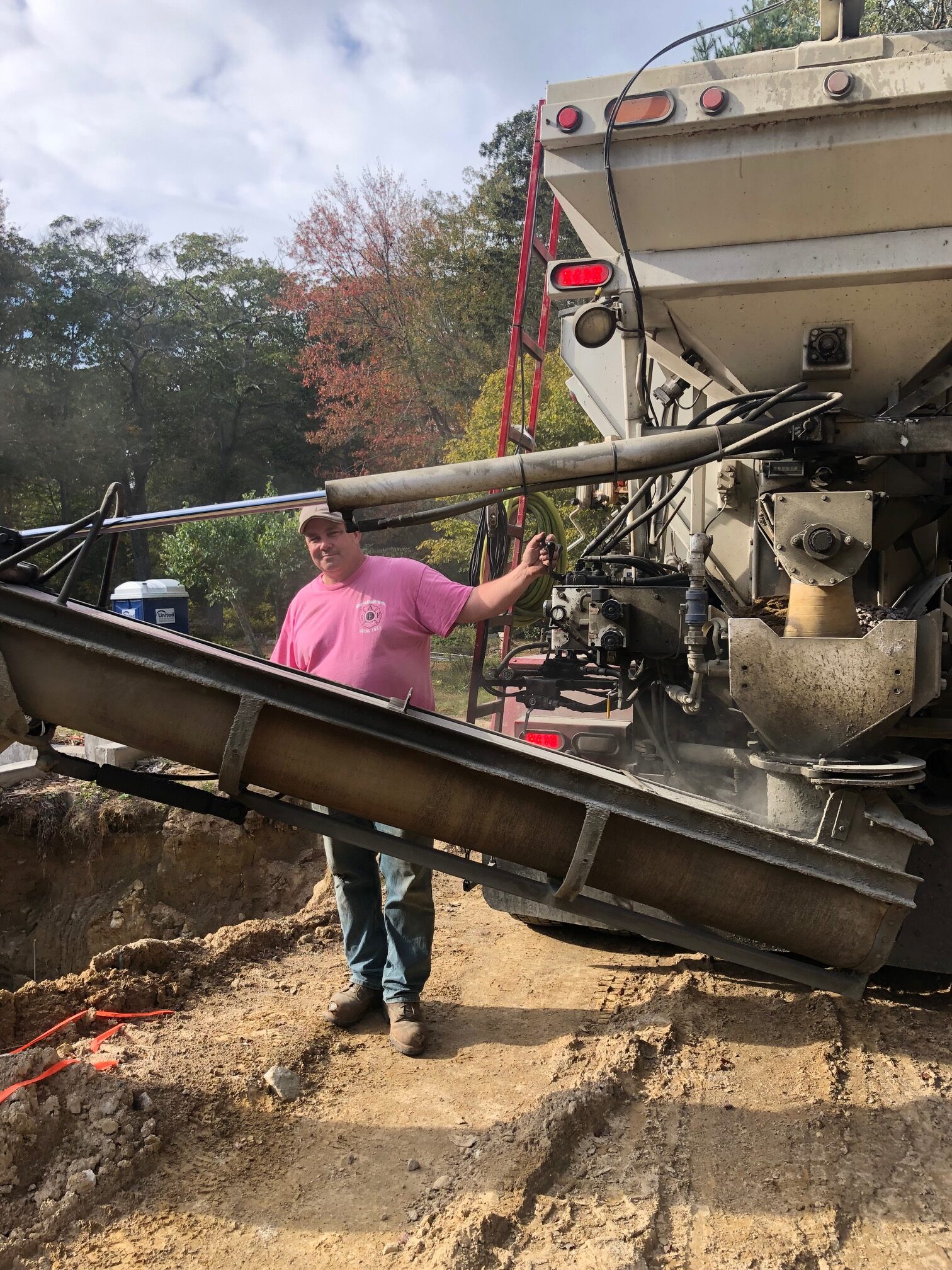 Residential commercial small order concrete company truck in rhode island - pouring a home foundation